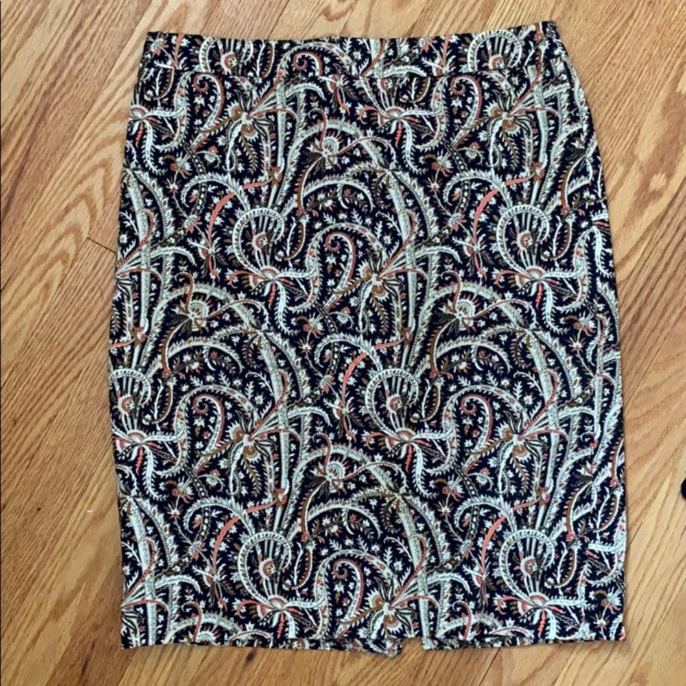 Paisley pencil skirt